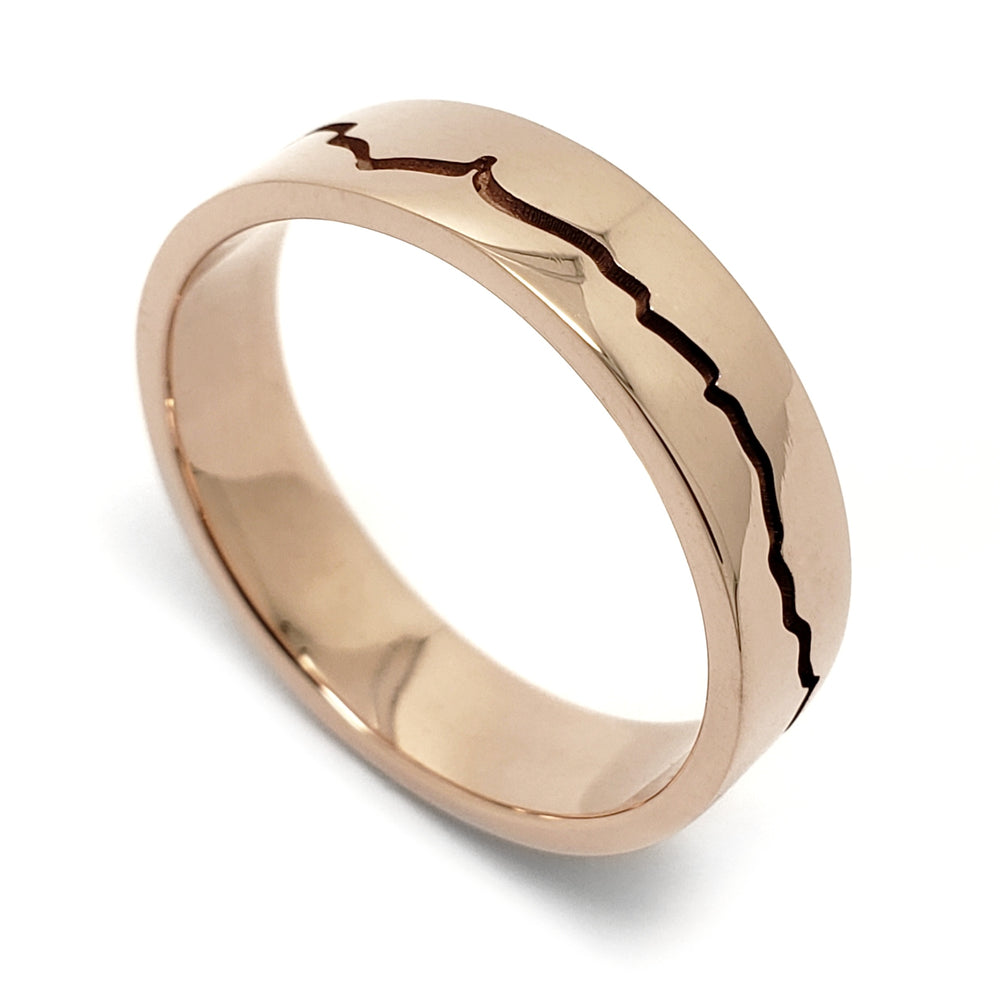 Mountain Range Wedding Ring | Era Design Vancouver Canada