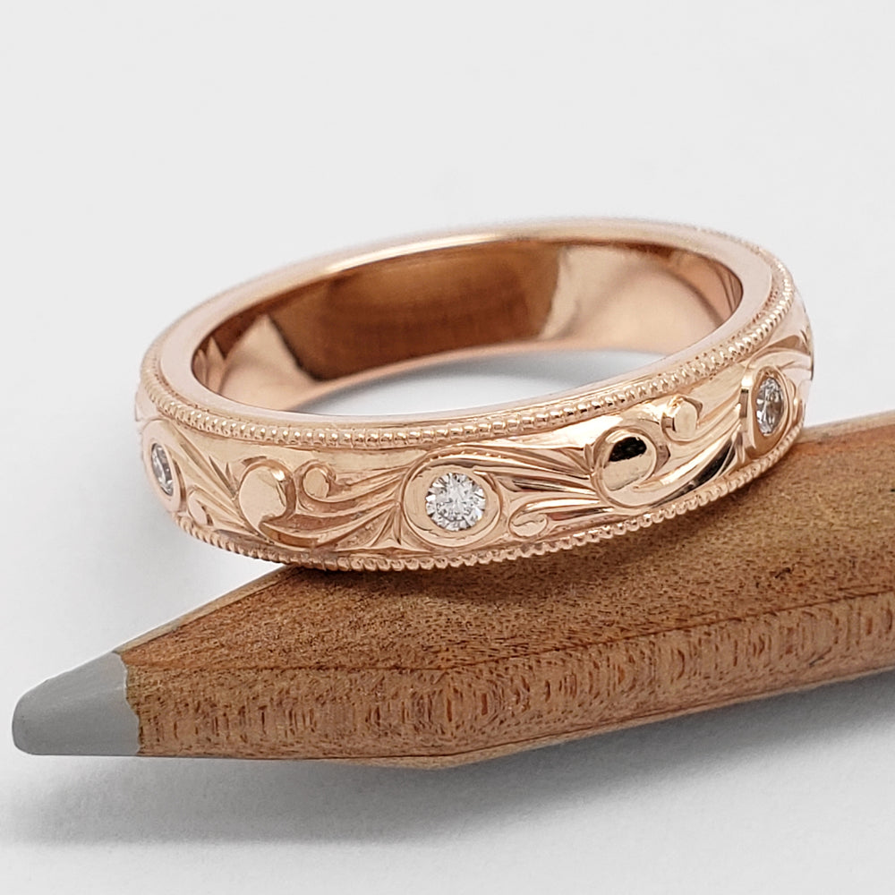 Rose Gold Diamond Wedding Ring | Era Design Vancouver Canada