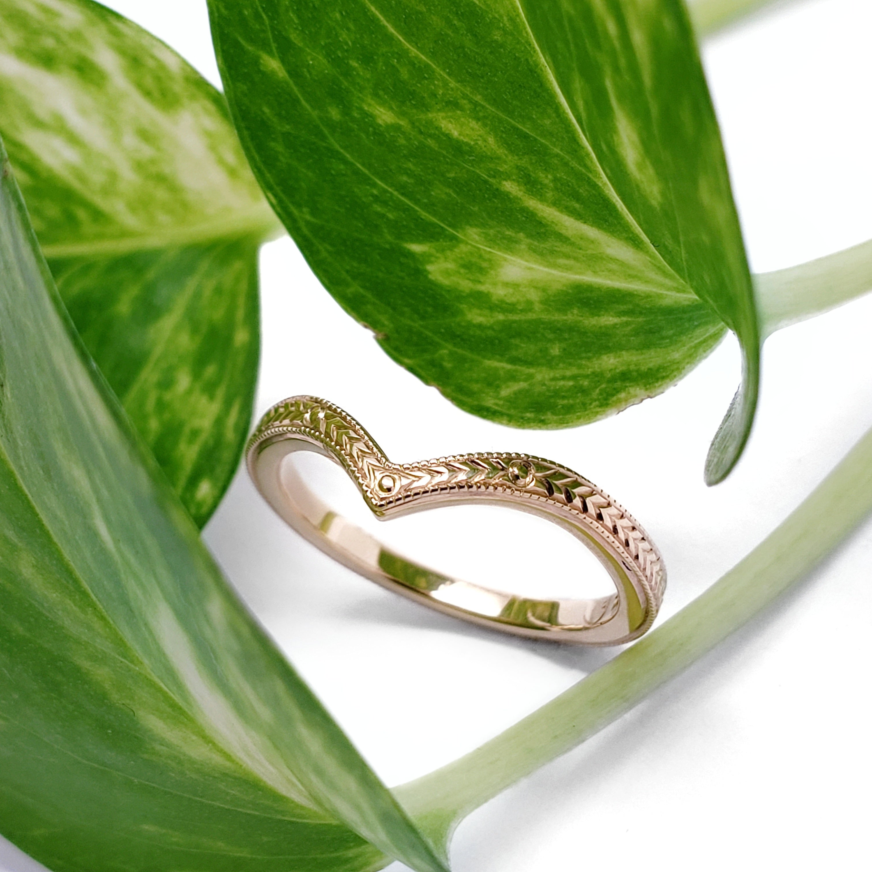 Hand Engraved Wedding Ring | Era Design Vancouver Canada