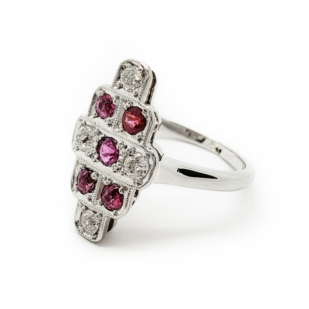 Vintage Ruby & Diamond Ring