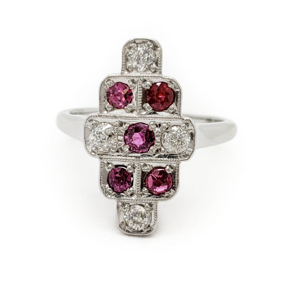 Vintage Ruby & Diamond Ring