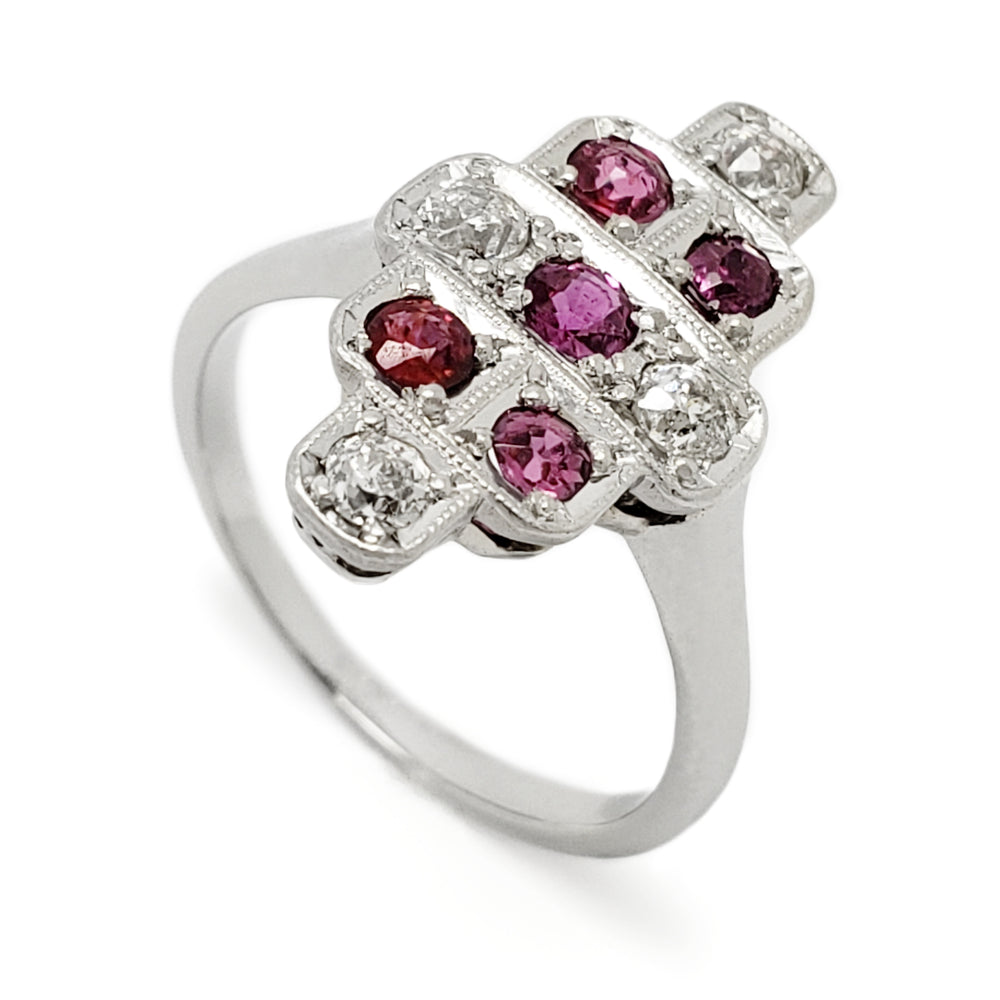 Vintage Ruby & Diamond Ring