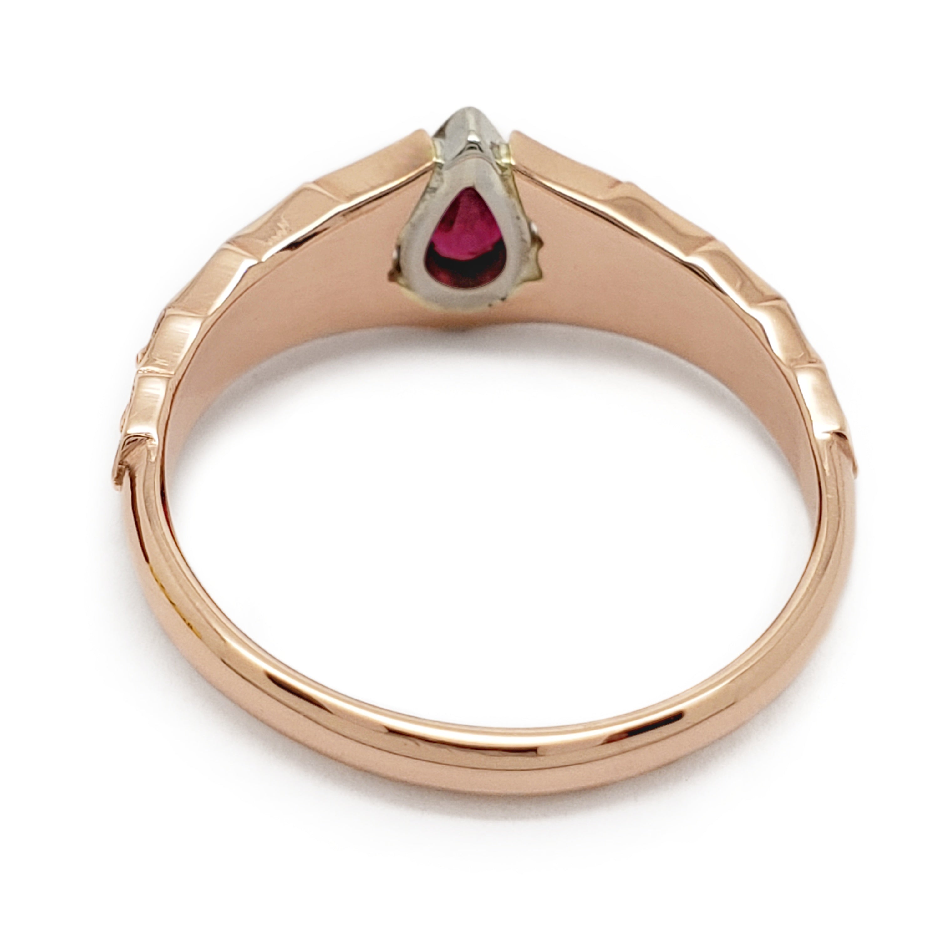 Rose Gold Ruby Engagement Ring | Era Design Vancouver Canada