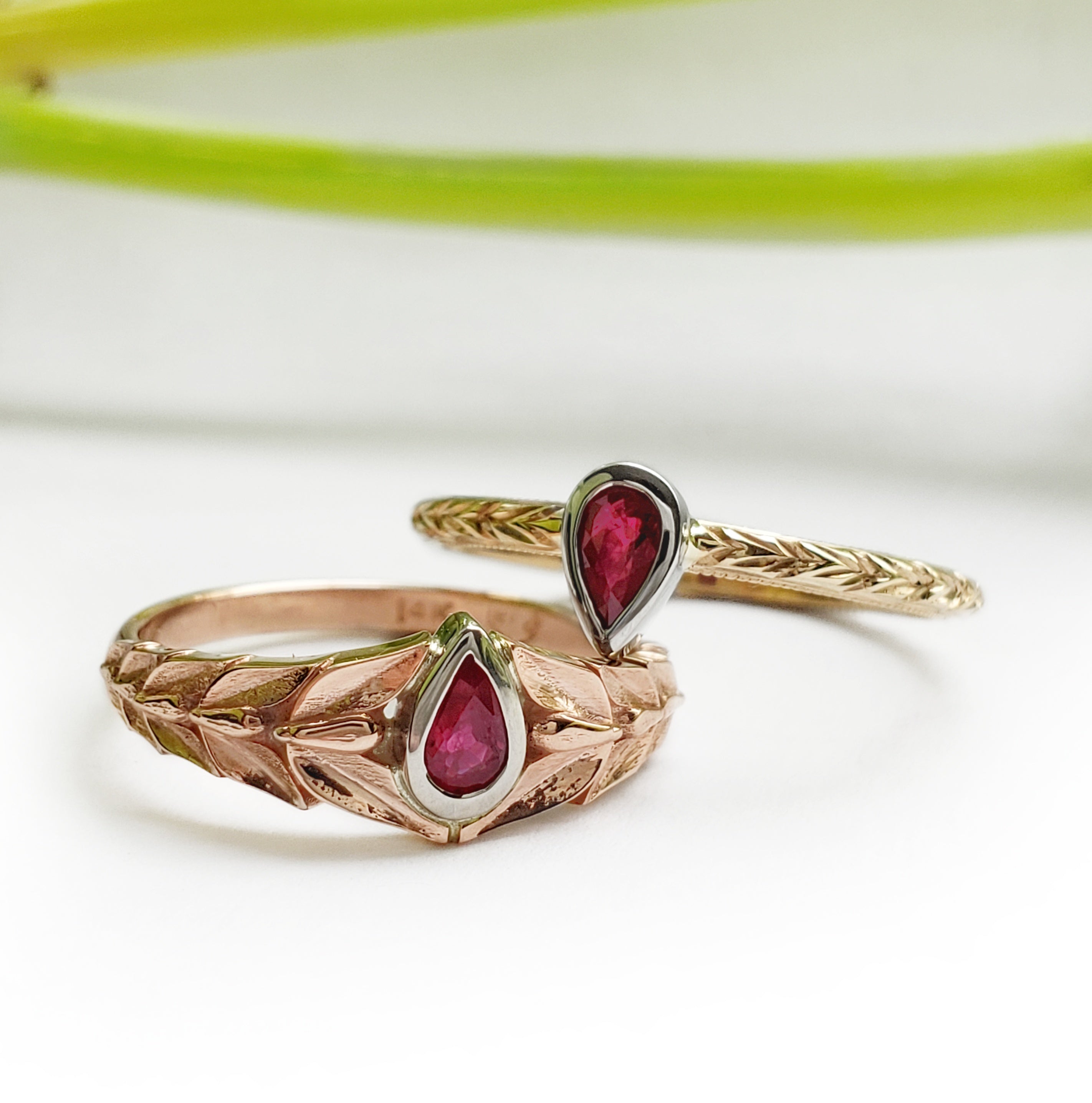 Yellow Gold Ruby Engagement Ring | Era Design Vancouver Canada