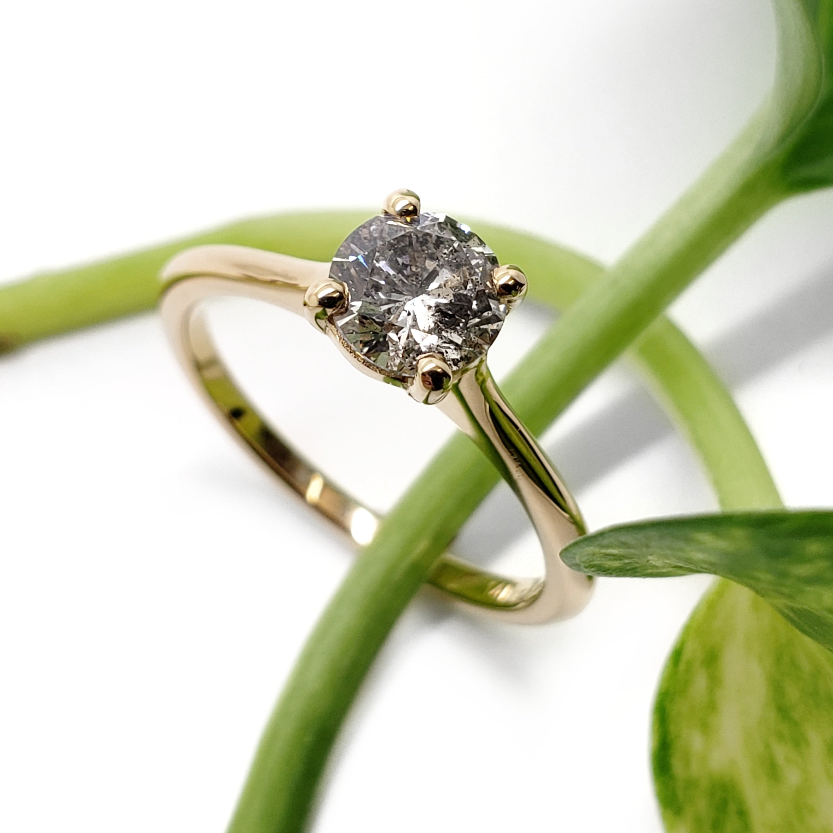 Salt & Pepper Diamond Engagement Ring | Era Design Vancouver Canada