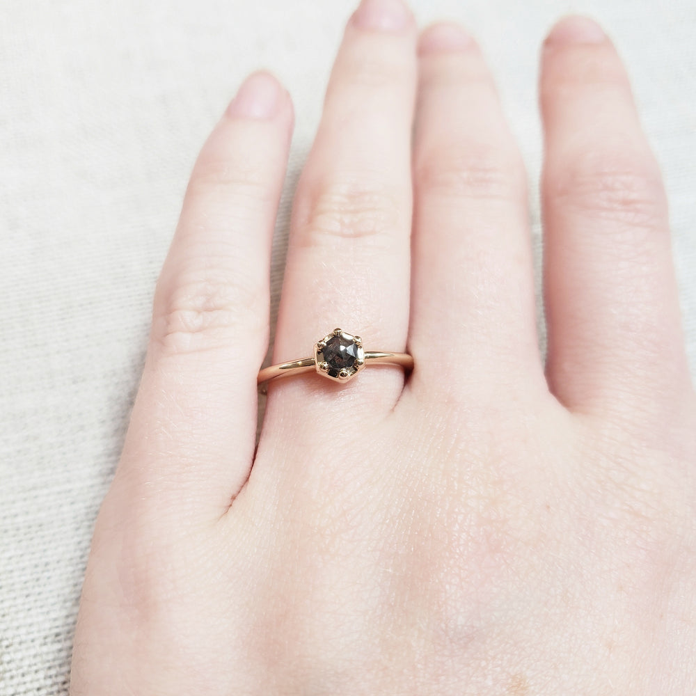 Salt & Pepper Diamond Ring | Era Design Vancouver Canada