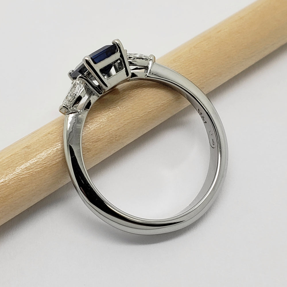 Sapphire and Diamond Engagement Ring | Era Design Vancouver Canada