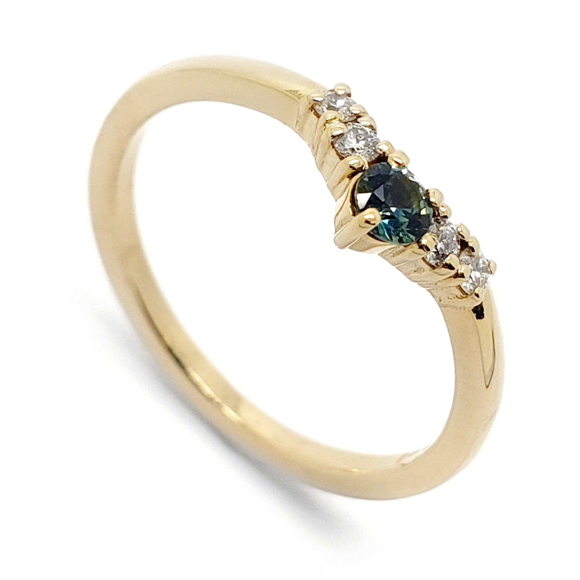 Sapphire and Diamond Wedding Ring | Era Design Vancouver Canada