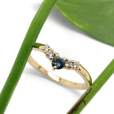Sapphire and Diamond Wedding Ring | Era Design Vancouver Canada