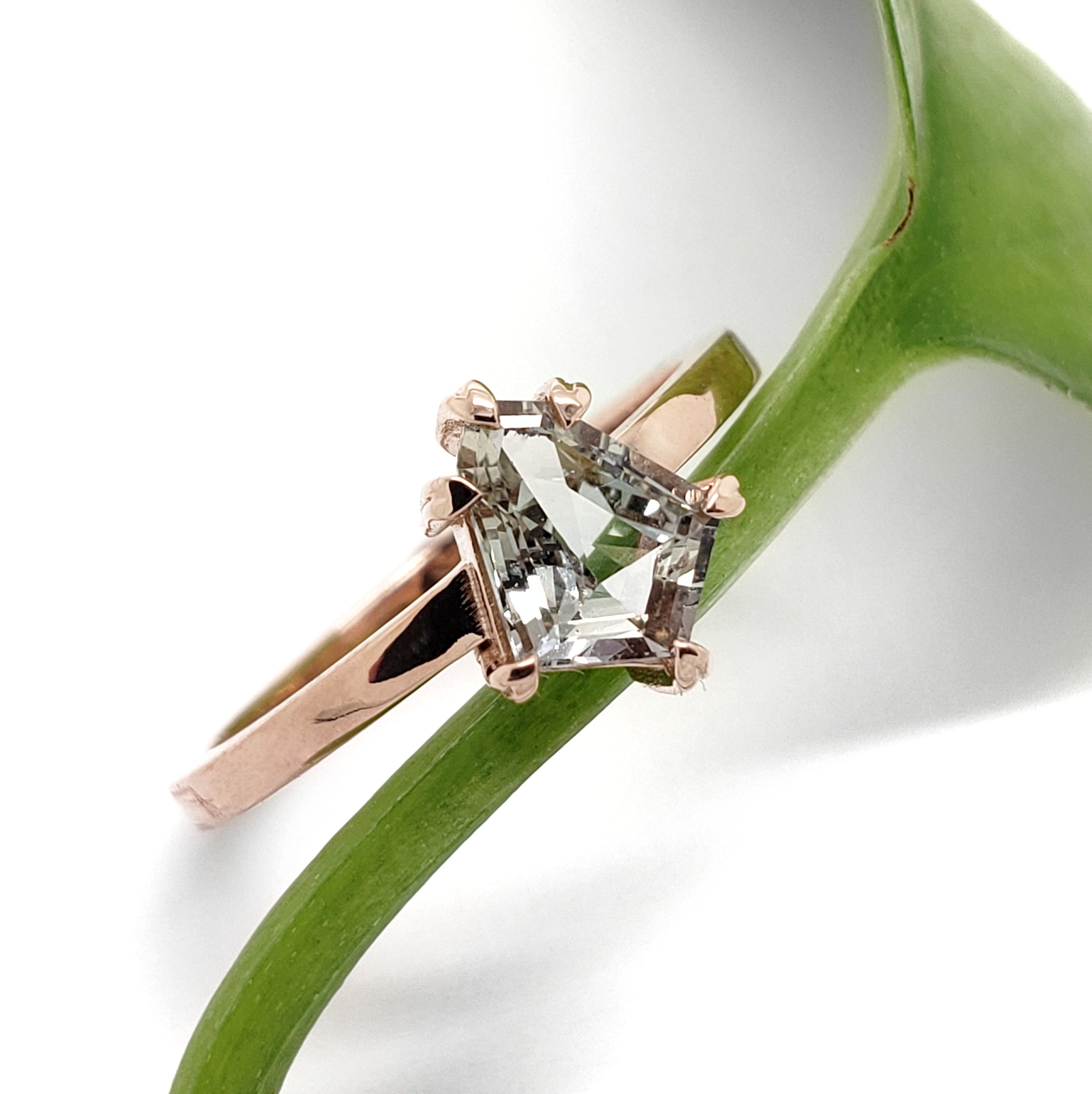 Light Green Sapphire Engagement Ring | Era Design Vancouver Canada