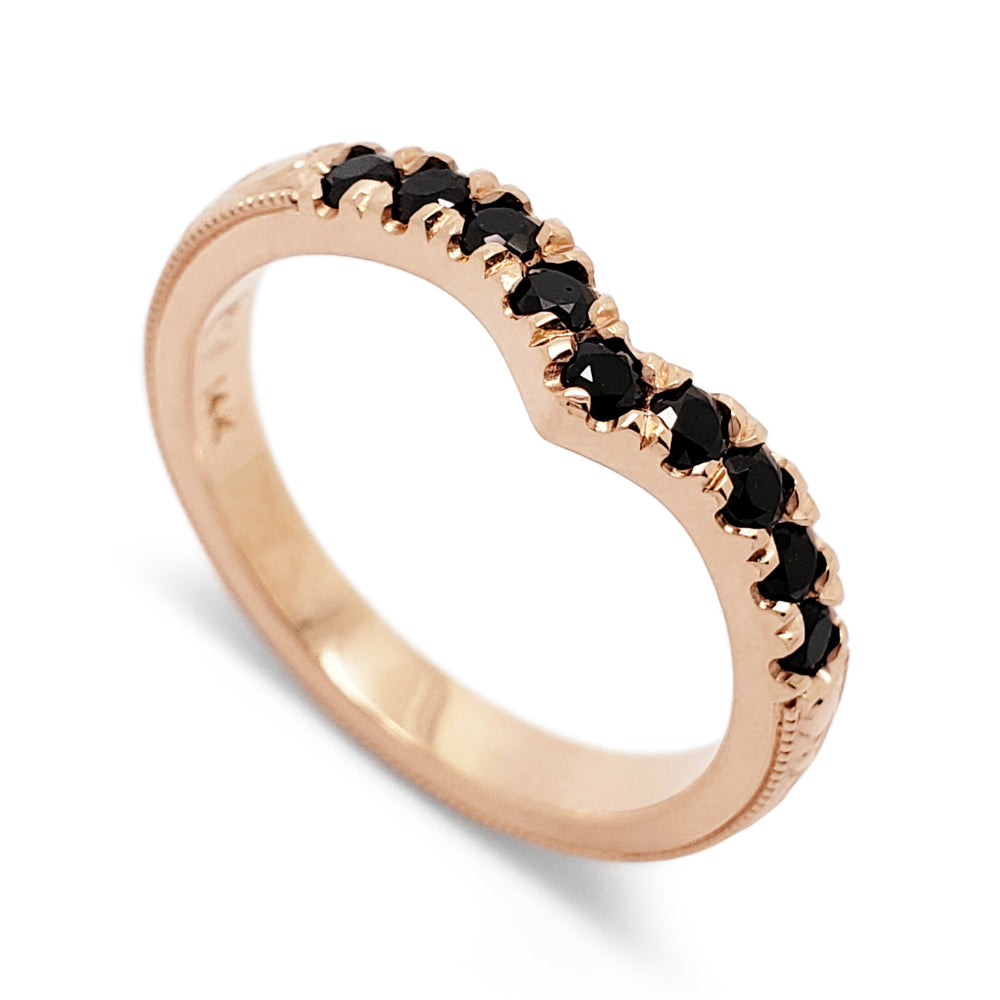 Black Spinel Wedding Ring | Era Design Vancouver Canada