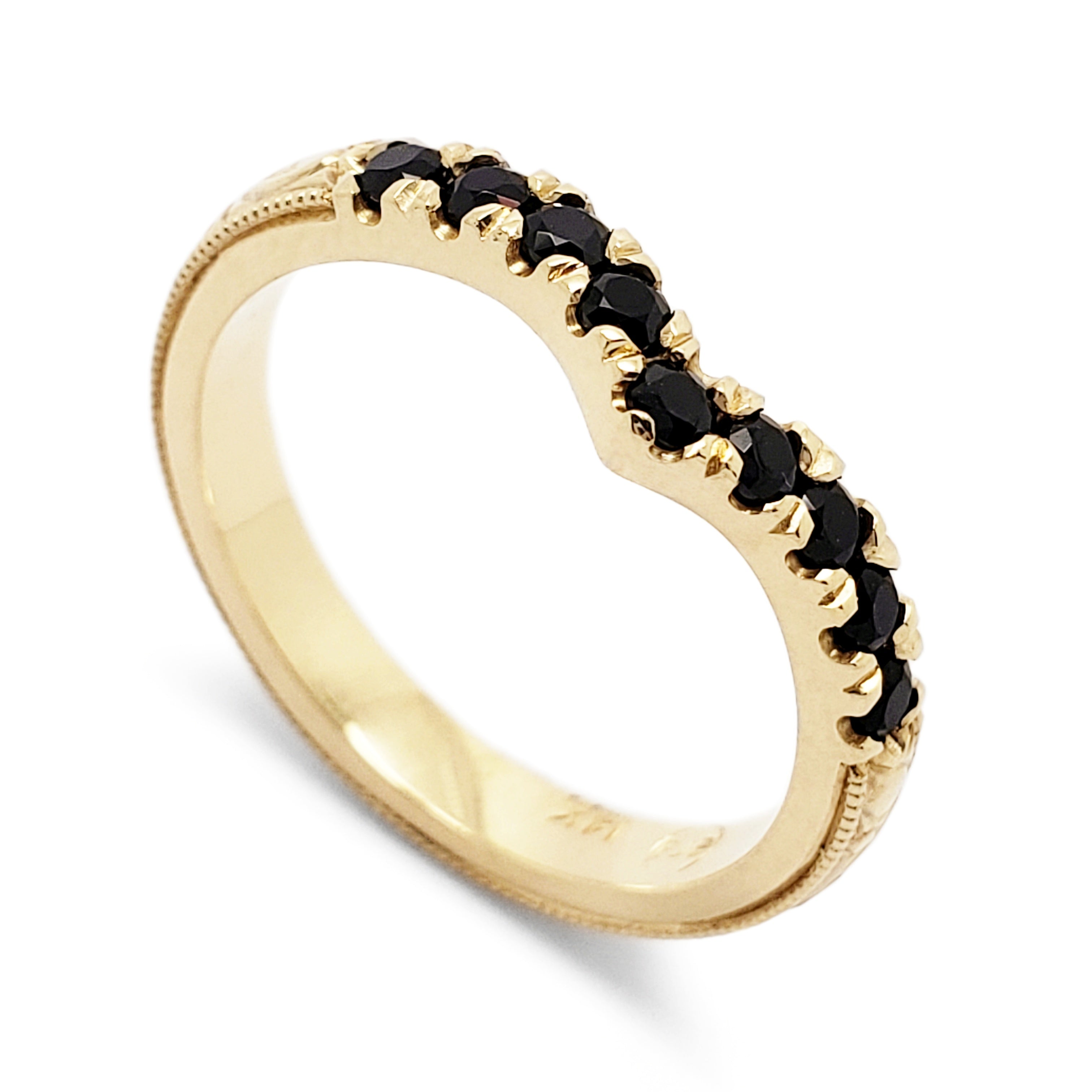 Black Spinel Wedding Ring | Era Design Vancouver Canada