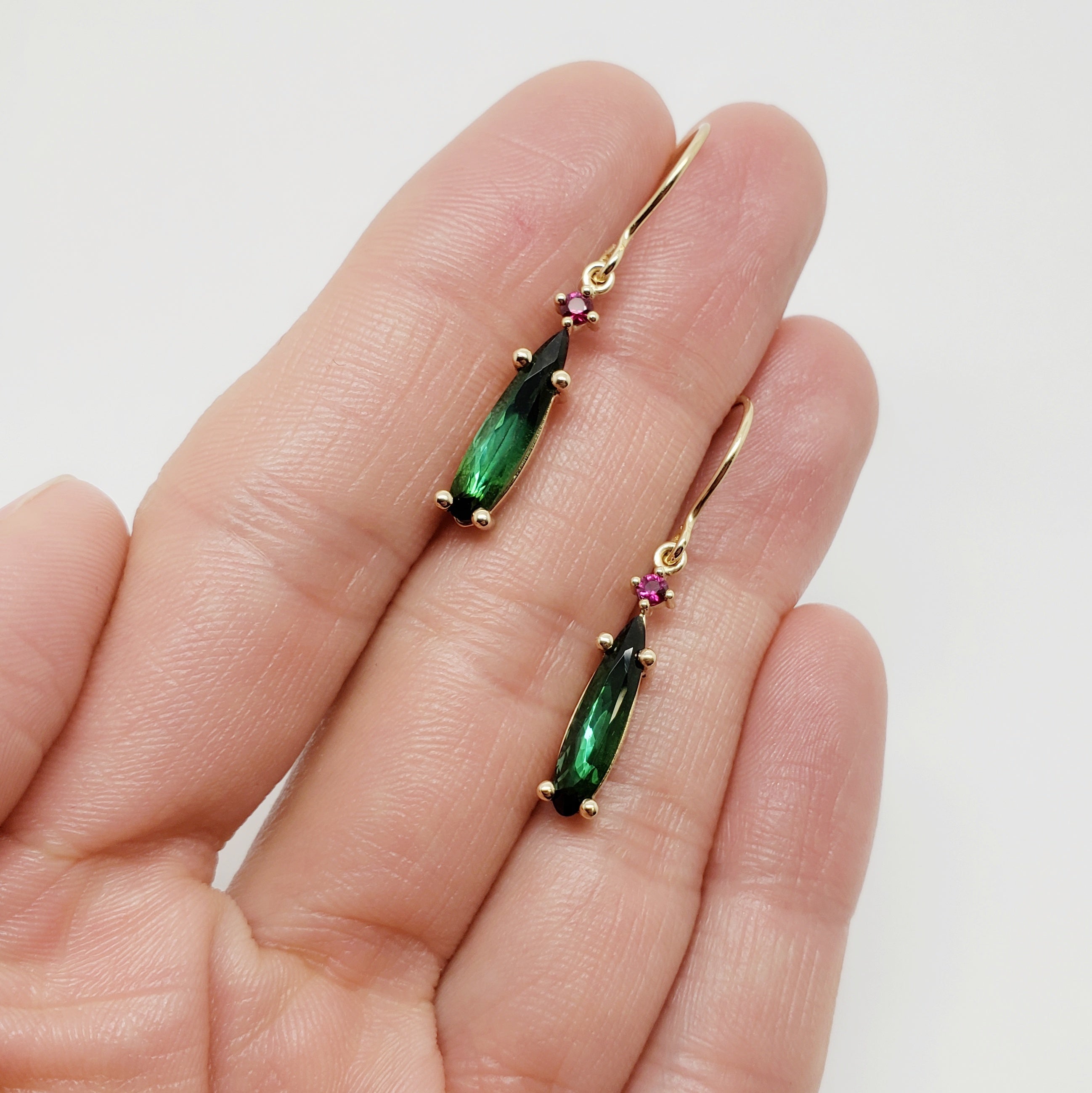 Tourmaline and Ruby Earrings | Howl's Moving Castle | Era Design Vancouver Canada