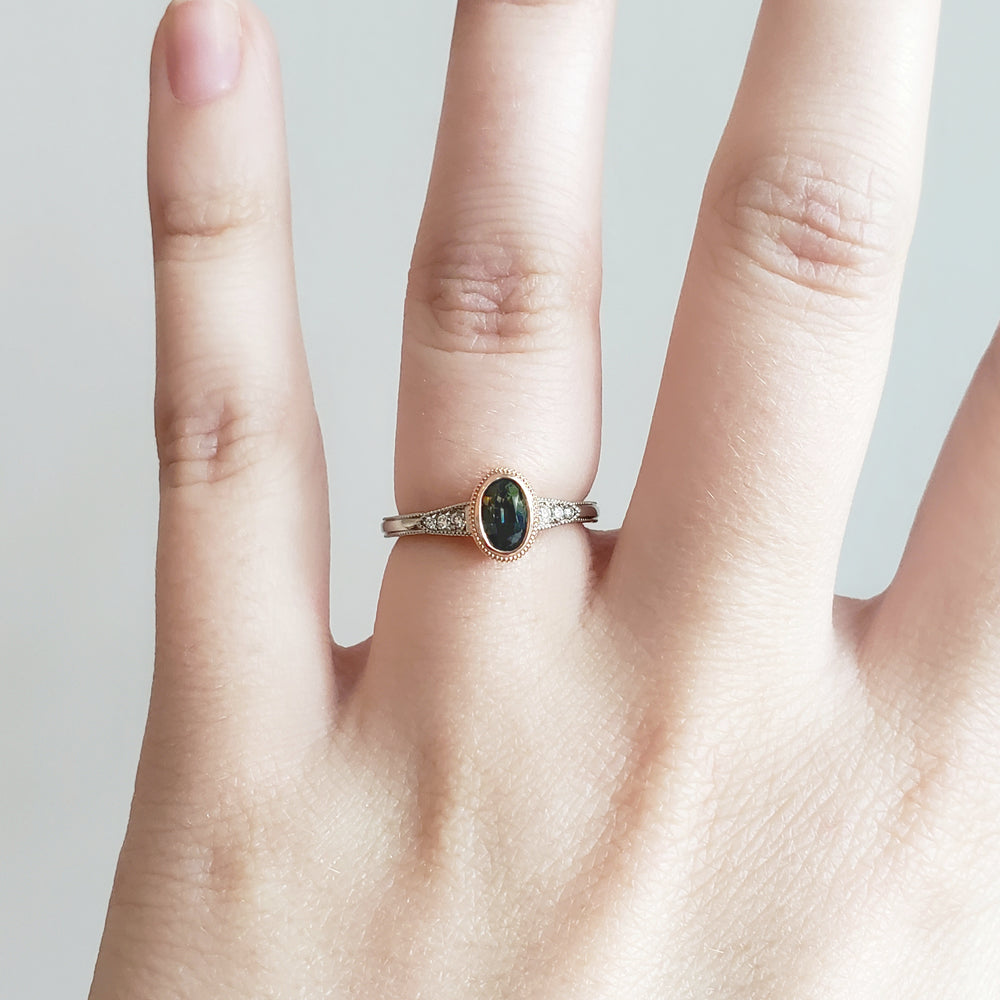 Australian Sapphire Engagement Ring | Era Design Vancouver Canada