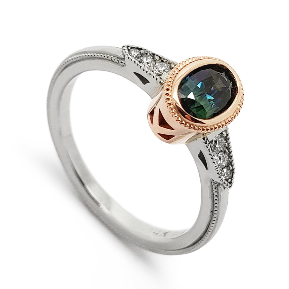 Australian Sapphire Engagement Ring | Era Design Vancouver Canada