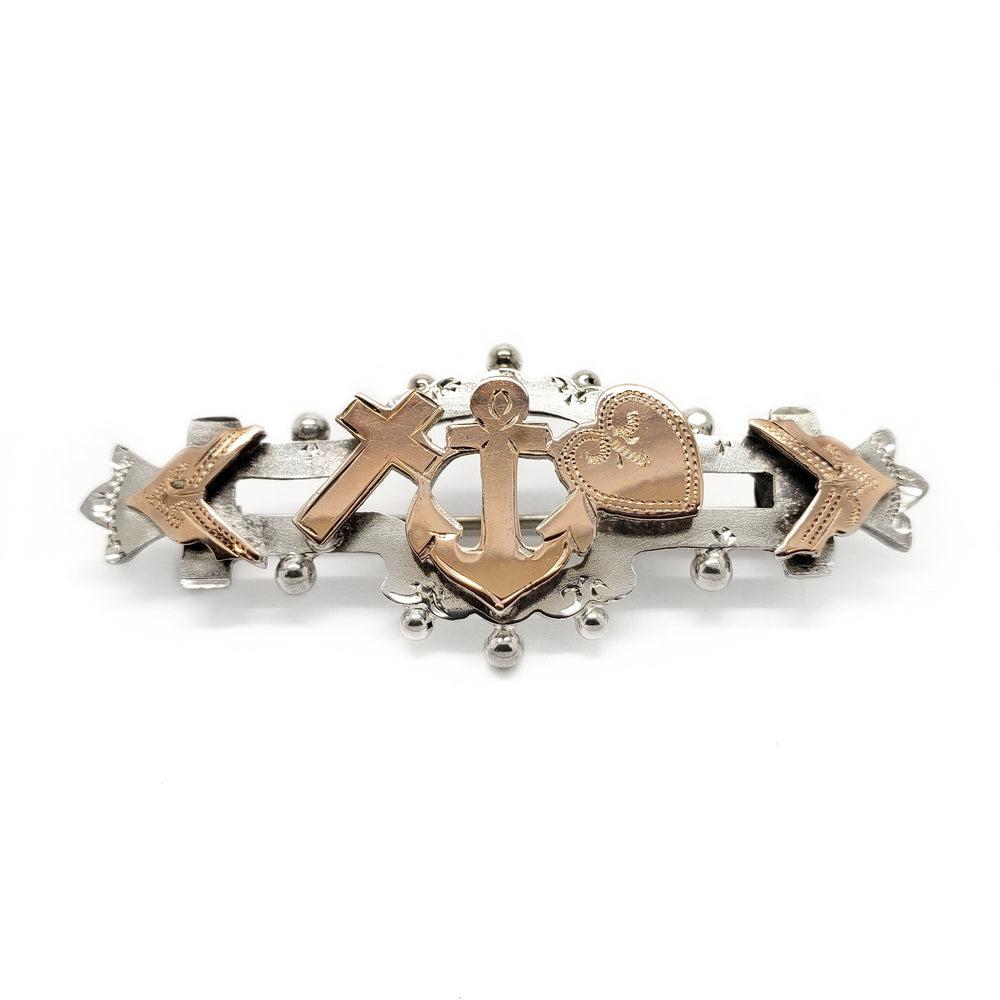 Vintage Faith-Hope-Charity Pin