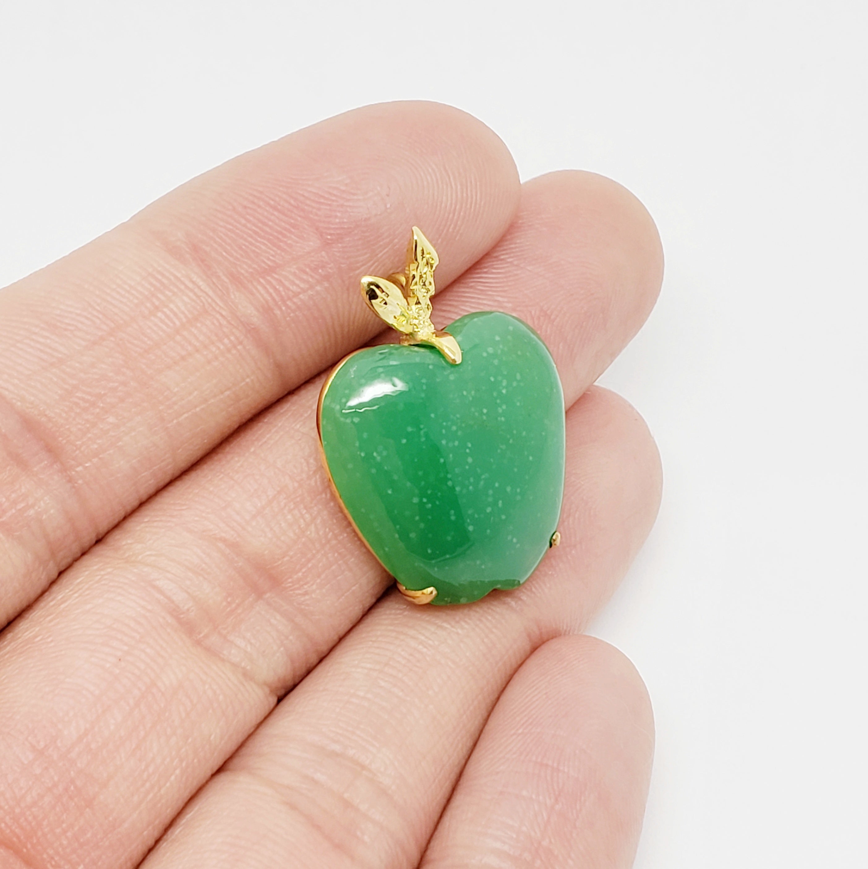 Vintage Jade Apple Pendant