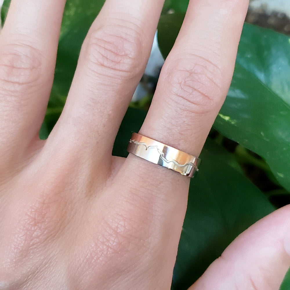 Mountain Range Wedding Ring | Era Design Vancouver Canada