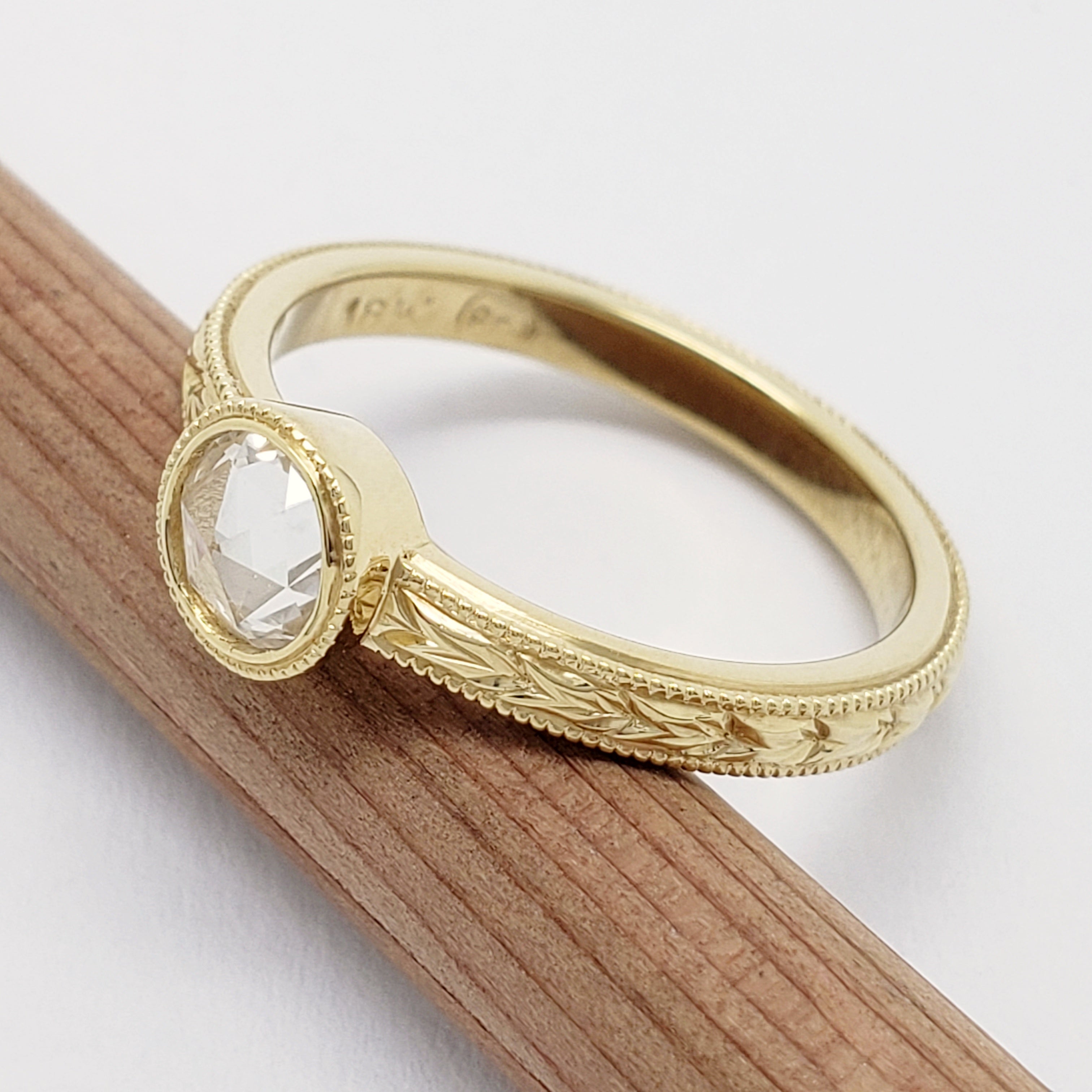 White Sapphire Engagement Ring | Era Design Vancouver Canada