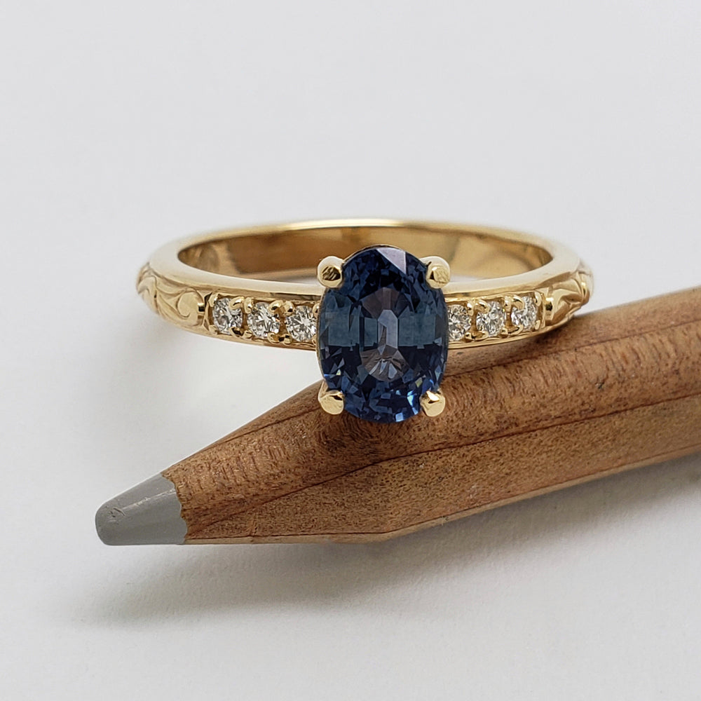 Montana Sapphire Engagement Ring | Era Design Vancouver Canada
