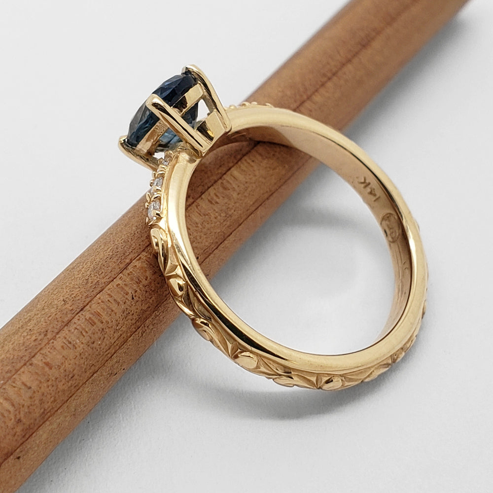 Montana Sapphire Engagement Ring | Era Design Vancouver Canada